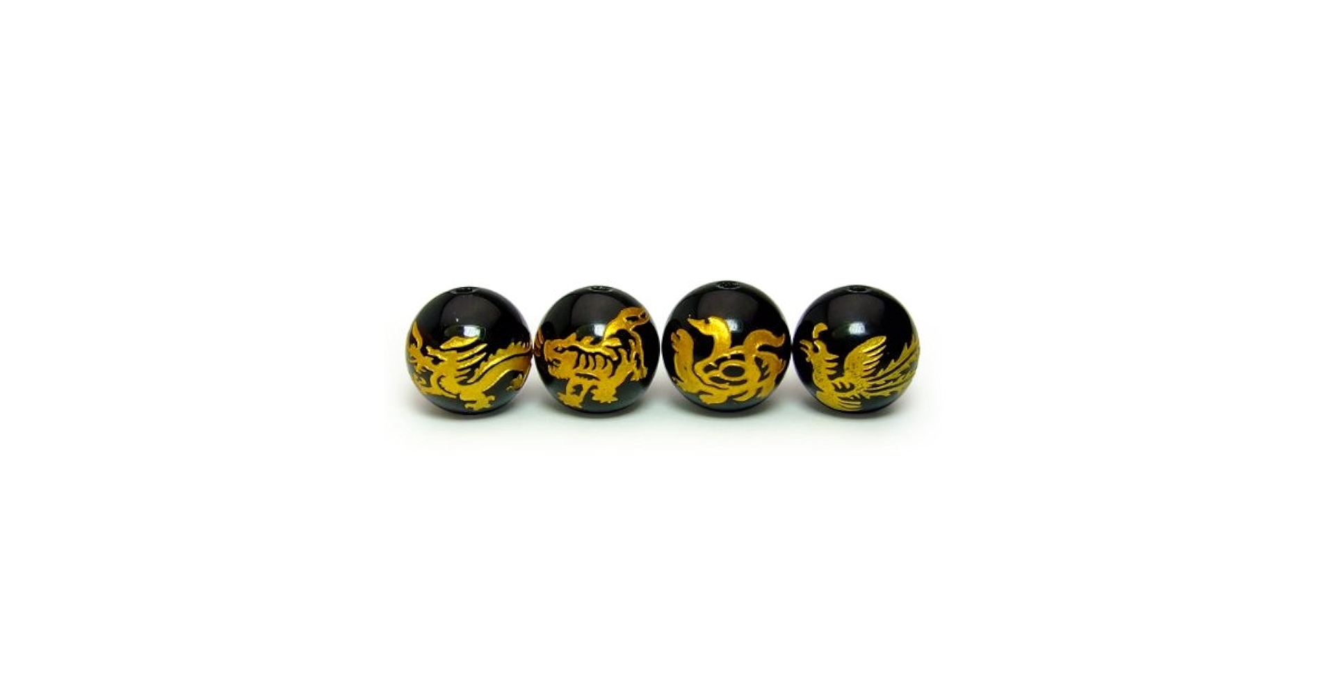 Amazon.co.jp: 黒金E18 18mm1set 風水四神 彫 オニキス 天然石